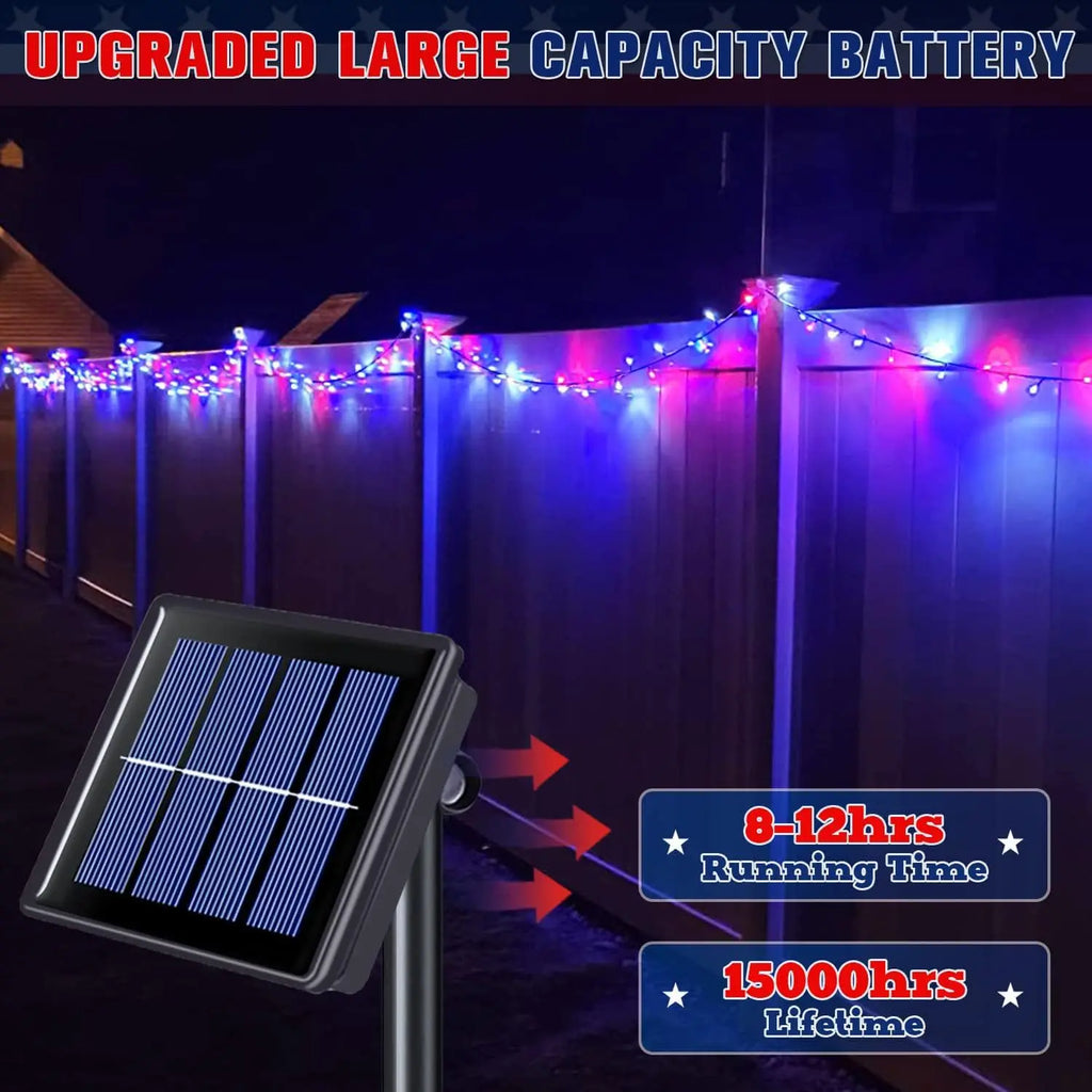 Outdoor Solar Light String Christmas Day Courtyard Decoration Starry Sky Independence Day Halloween Lights Oasis Select