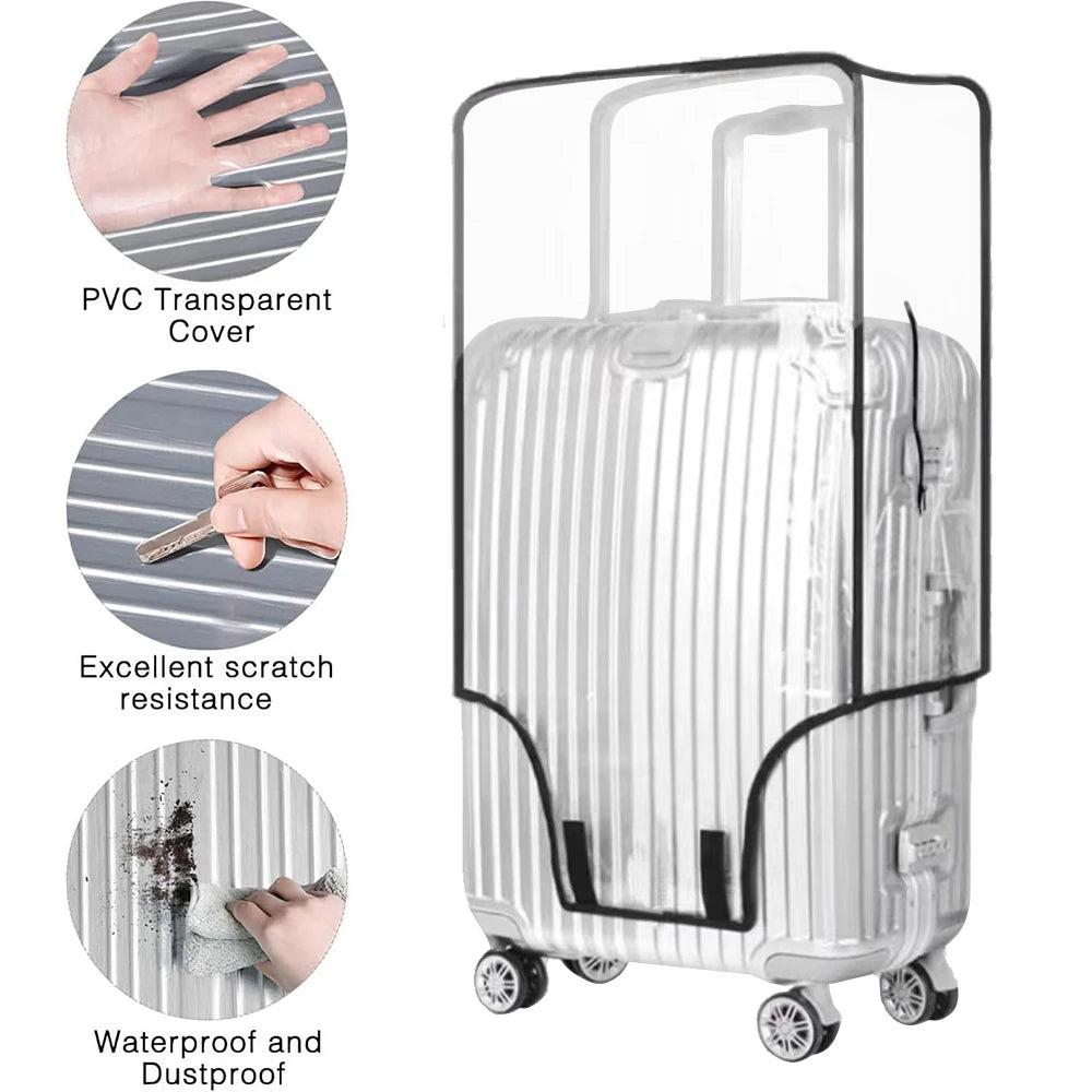 Clear PVC Suitcase Cover | Waterproof Luggage Protector 18–24"