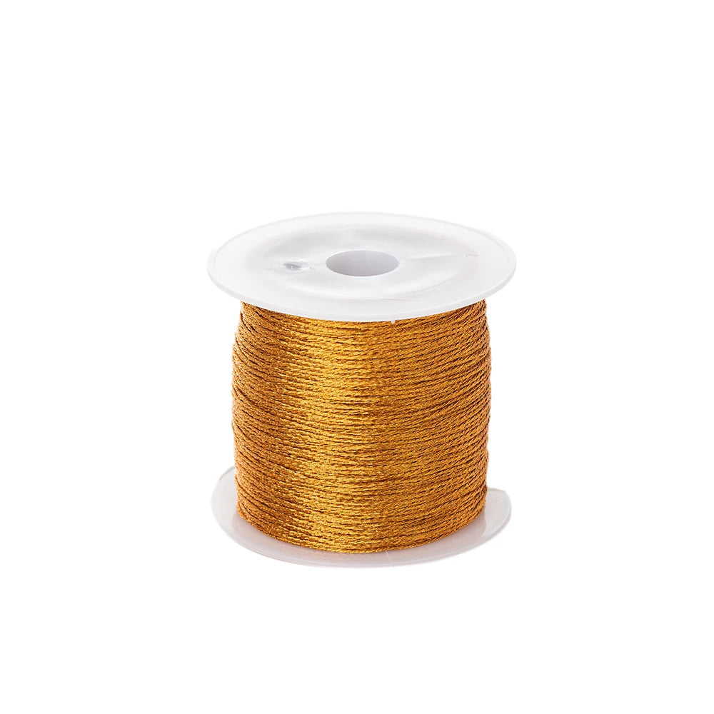0.4mm 50m Crafts Nylon Cord For Jewelry Making Beading Braided Nylon Satin String for Bracelets Rattail Trim Chinese Knot Oasis Select Dark Brown 0.4mmX50m