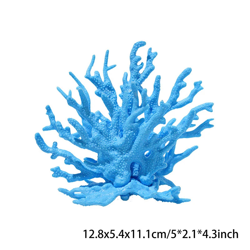Coralline Artificial Fish Tank Decorations Aquarium Artificial PVC Plants Coral Ornaments Aquarium Landscape Aquarium Oasis Select Blue M