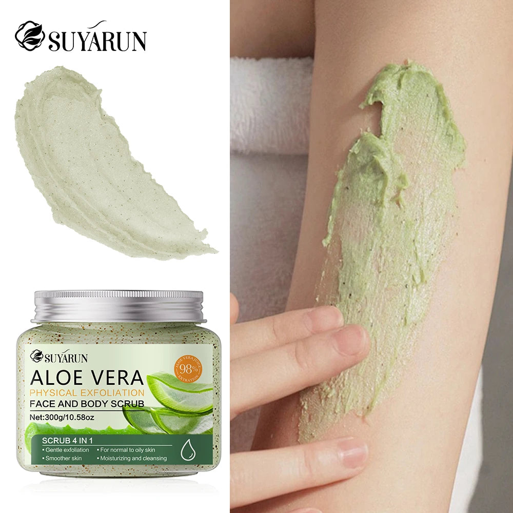 SUYARUN Aloe Vera Exfoliating Scrub – Face & Body 300g Exfoliating Scrub Oasis Select