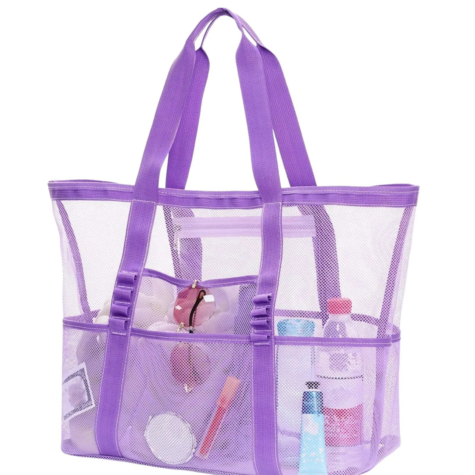 Mesh Beach Tote Bag | Large Multi-Pocket Pool & Travel Bag
