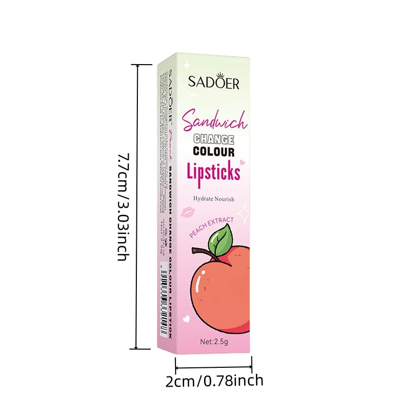 SADOER Peach Color-Changing Lip Balm 3-Pack & 5-Pack