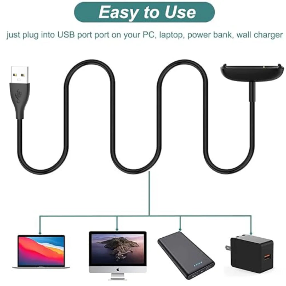 Fitbit Inspire 3 USB Charger Replacement Cable 3.3ft/1m Smartwatch Charger Cable Oasis Select