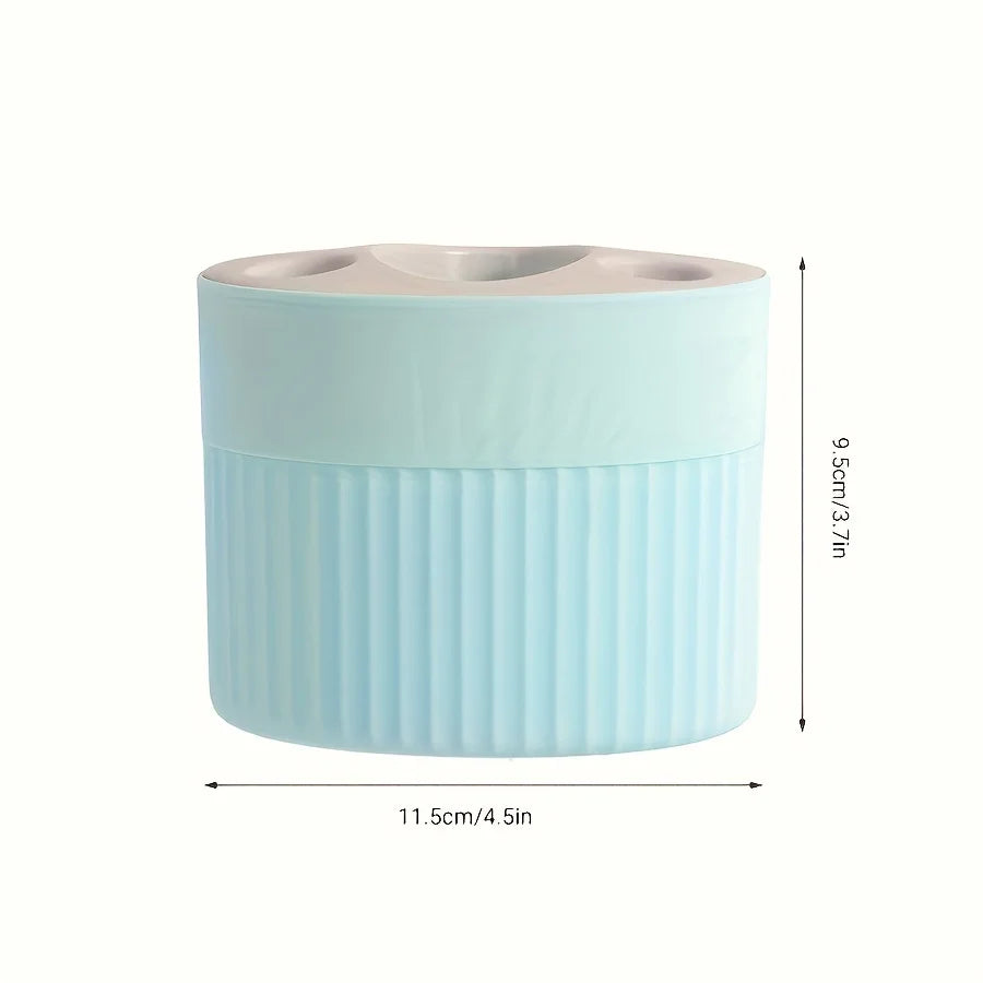 4 Slot Toothbrush Holder ABS Plastic Bathroom Organizer Freestanding Toothpaste Stand with Drain Holes for Home Gift Festival Oasis Select