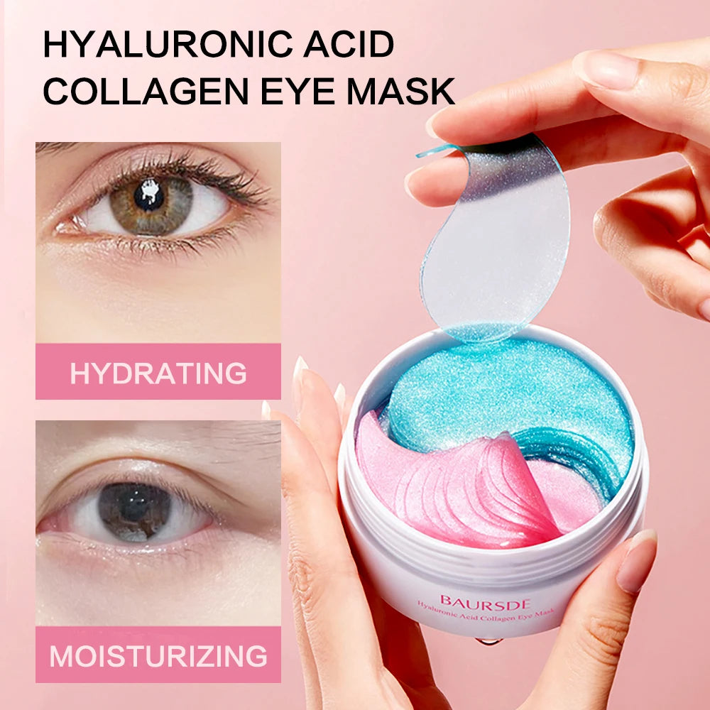 Cherry Blossom & Collagen Dual-Tone Eye Mask - Hydrating, Moisturizing & Nourishing Under Eye Patches 30pairs/Bottle Oasis Select