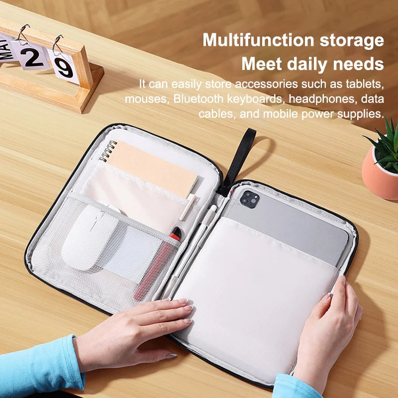 Travel-friendly Tablet Pouch and Handbag Case for 9-13 inch Devices; Suitable for iPad Air and Xiaomi Oasis Select
