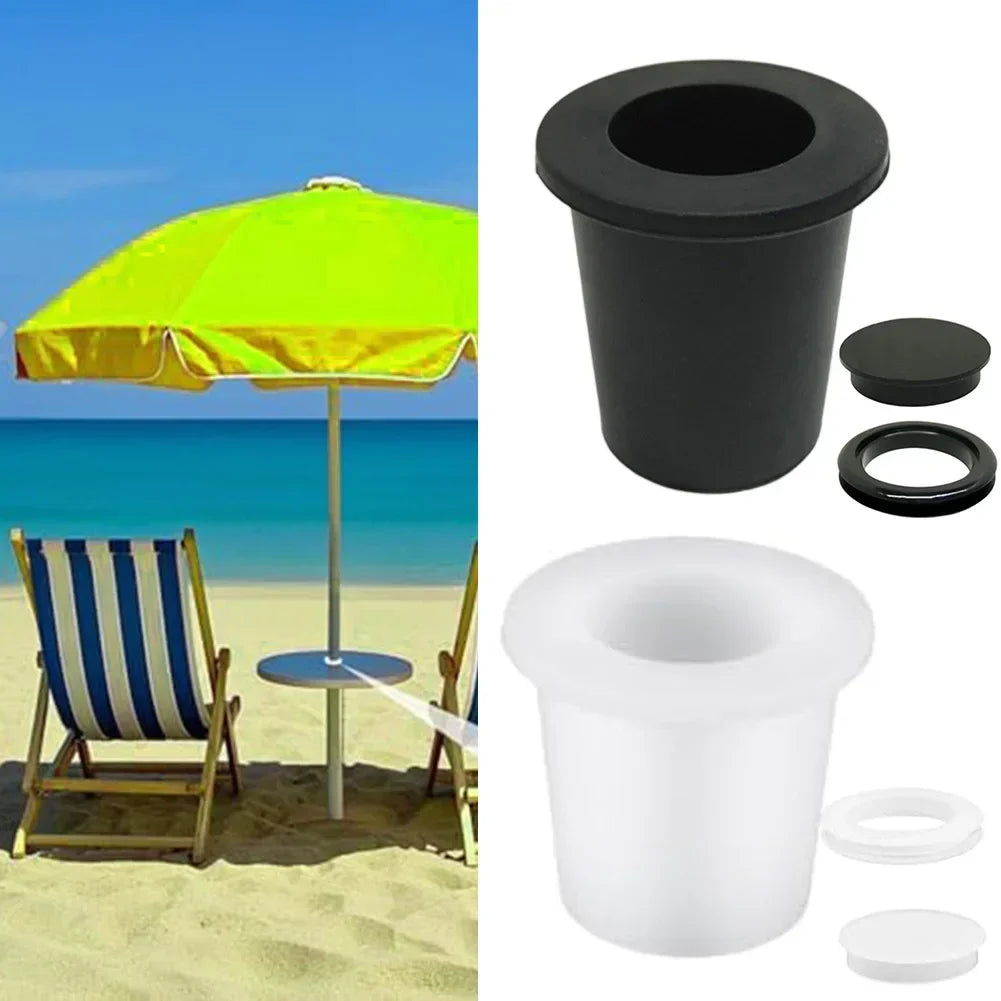 2Sets Patio Umbrella Hole Loop& Cover Set - Silicone Wedge For 2-2.5 Inch Hole Suitable For A Wide Variety Of Outdoor Furniture Oasis Select