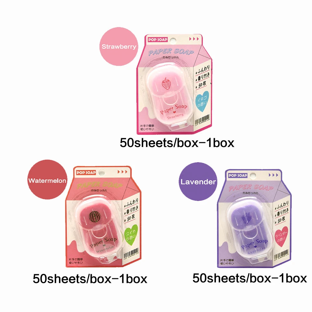 Portable Hand Soap Sheets for Travel – 50 Dissolving Sheets Dissolving Soap Sheets Oasis Select 3Flavors Mix