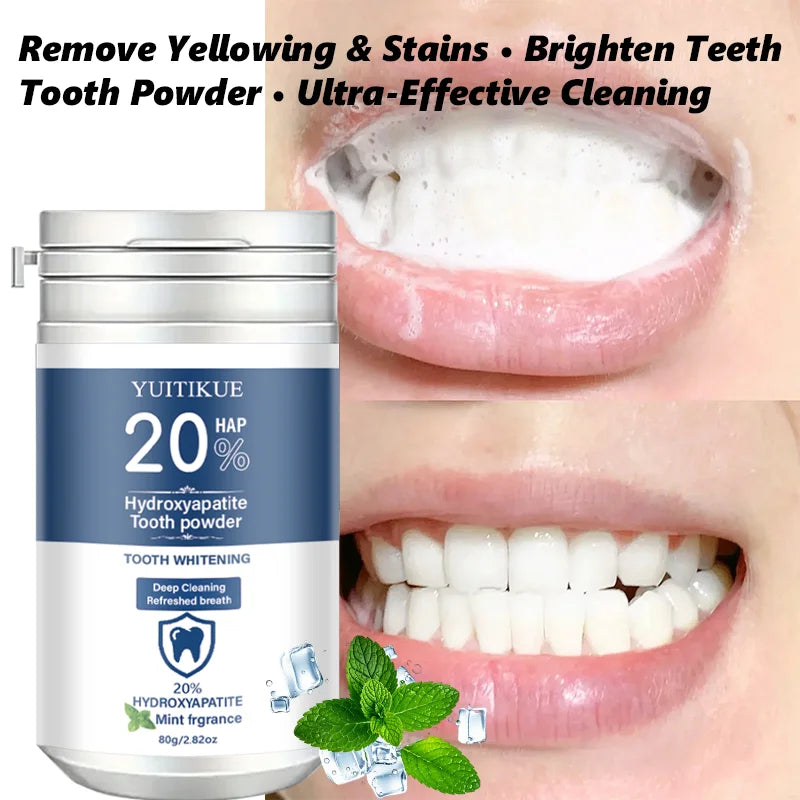YUITIKUE Hydroxyapatite Tooth Powder - Mint Fragrance, Deep Cleansing for Shiny, White Teeth Oasis Select