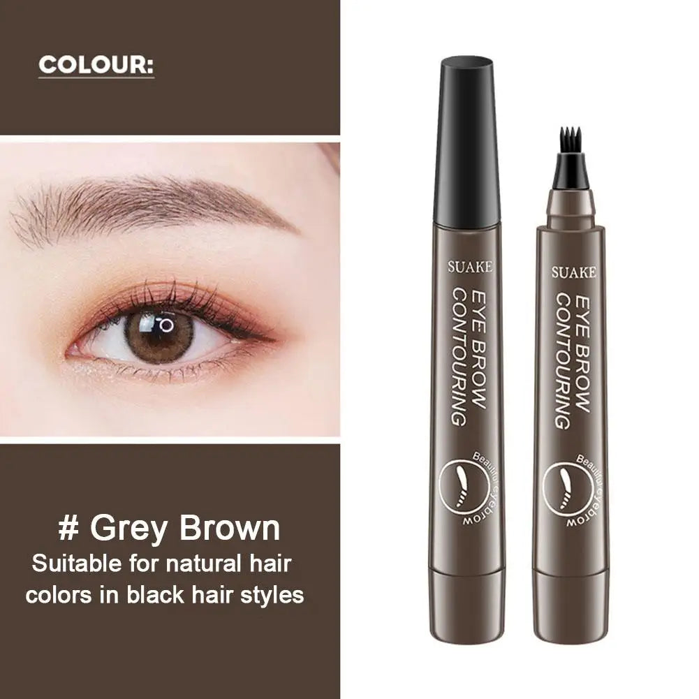 4-Tip Microblading Liquid Eyebrow Pencil – Waterproof, Long Lasting