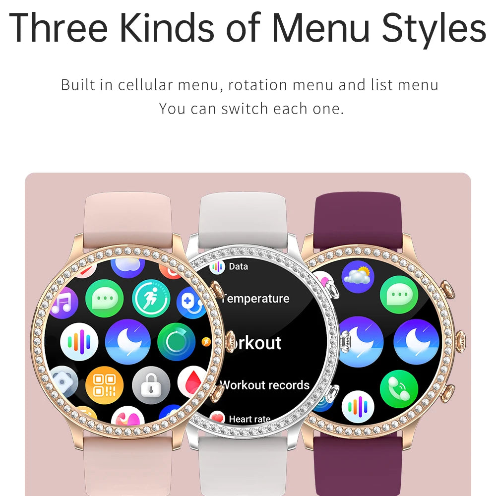 New Smart Watch Women DIY Watch Face Waterproof Heartrate Monitor Ladies Smartwatch Gifts Sports Fitness Tracker For IOS Android Oasis Select