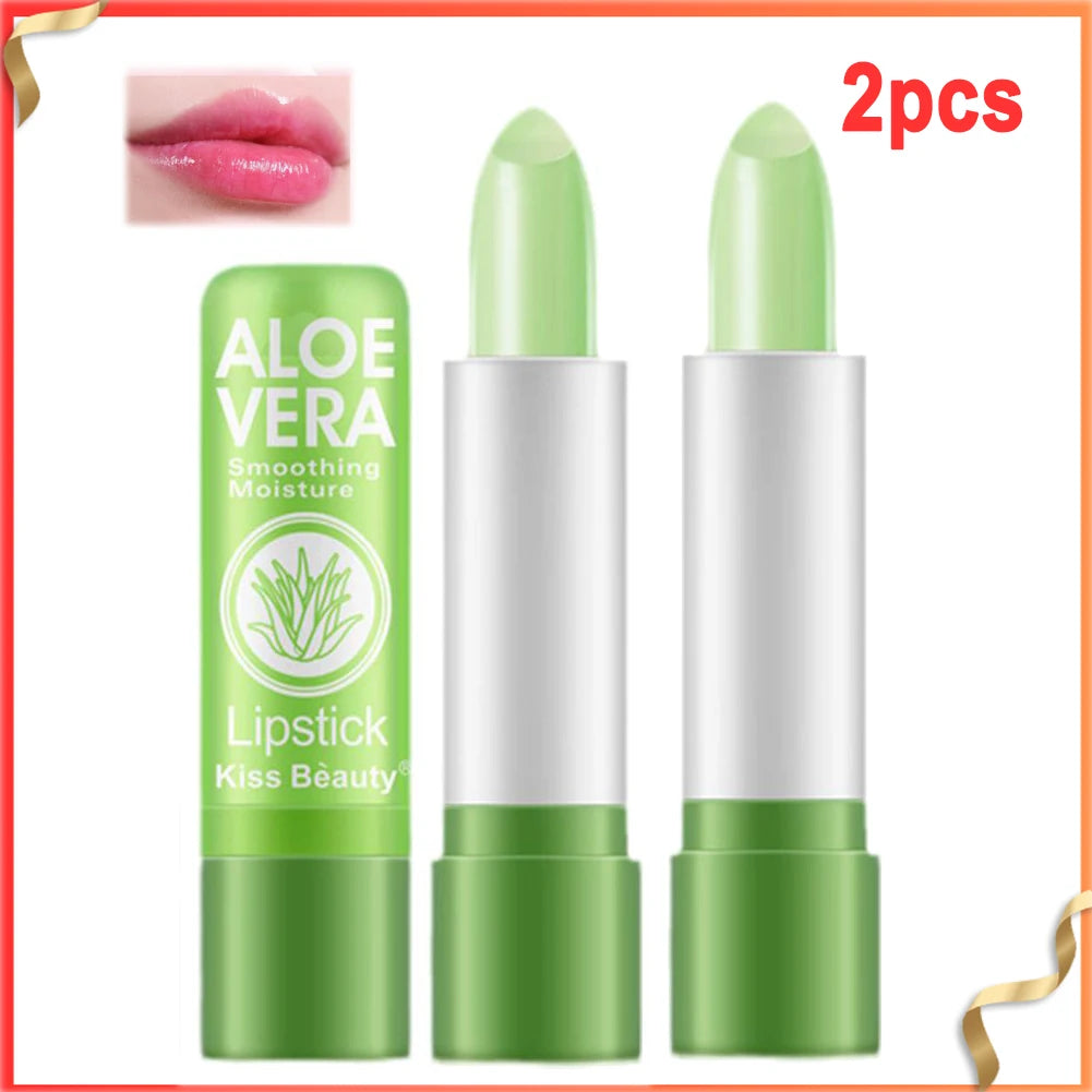 Aloe Vera Color-Changing Lipstick – Moisturizing Lip Balm 2pk Color-Changing Lipstick Oasis Select 2pcs