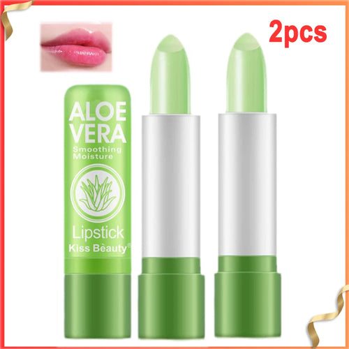 Aloe Vera Color-Changing Lipstick – Moisturizing Lip Balm 2pk Color-Changing Lipstick Oasis Select 2pcs