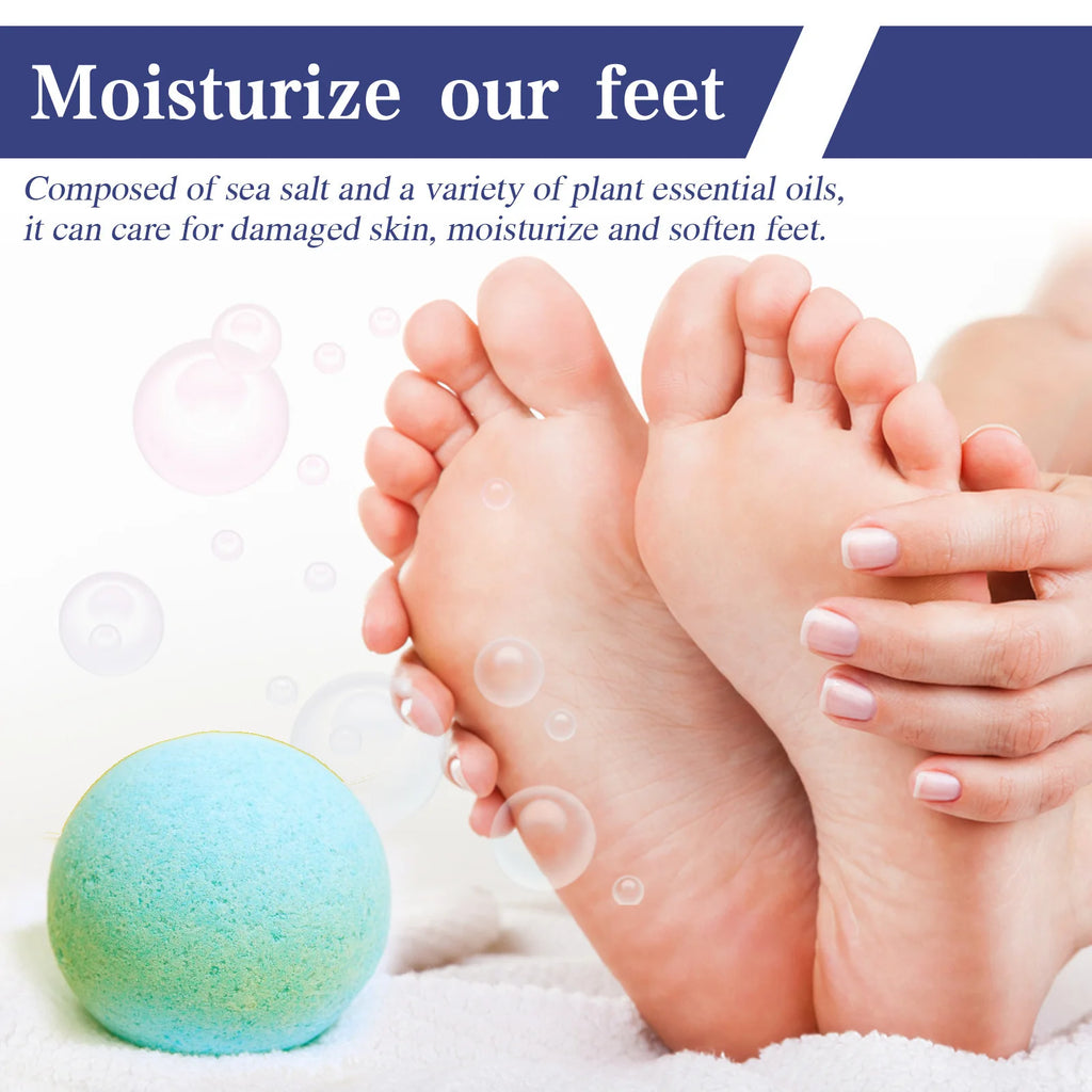 Lavender Foot Bath Ball Skin Relaxing Deep Moisturizing Improve Insomnia Rich Essential Oil SPA Handmade Feet Bath Balls 6/12pcs Oasis Select