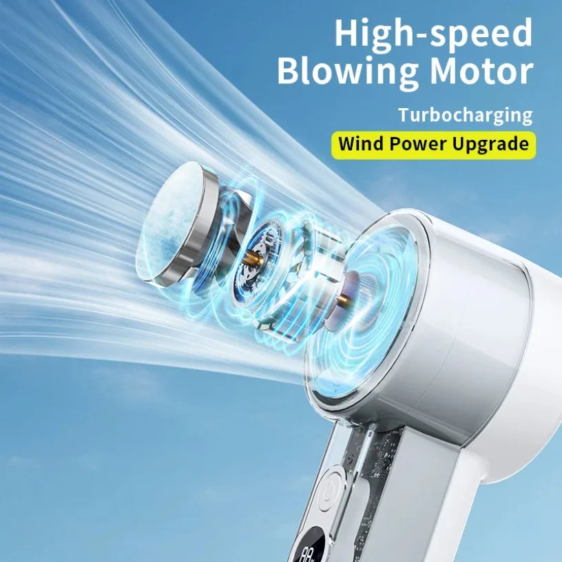 Superconducting Cold Compress Handheld Fan 100 Speed Turbo Motor Transparent Mecha Portable Cooling Mini Cannon For Summer Oasis Select