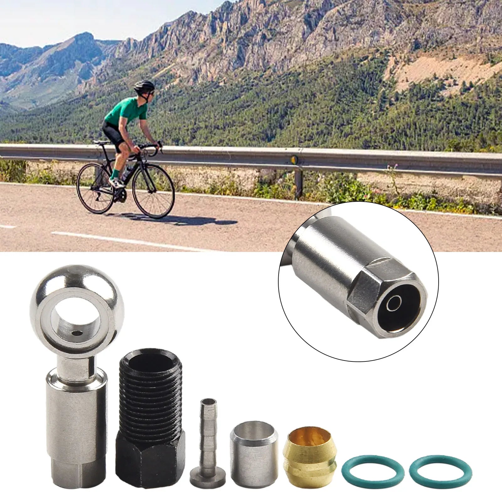 Bicycle Brake Cable End Banjo Sets BH90 Insert Connecter Oil Needle Olive Head For Shimano Hydraulic Disc Brake Hose MTB Bike Oasis Select