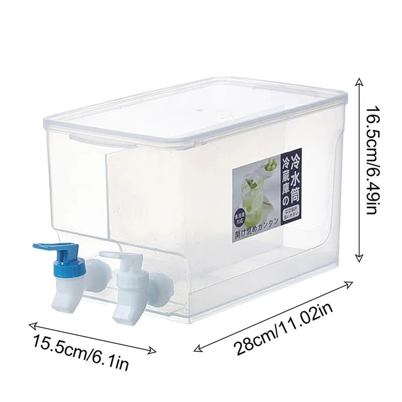 WISH 5.2L Large Capacity Water Fountain Milk Drink Beverage Dispenser Spill Proof Jug With Faucet In Refrigerator Fruit Juice Oasis Select