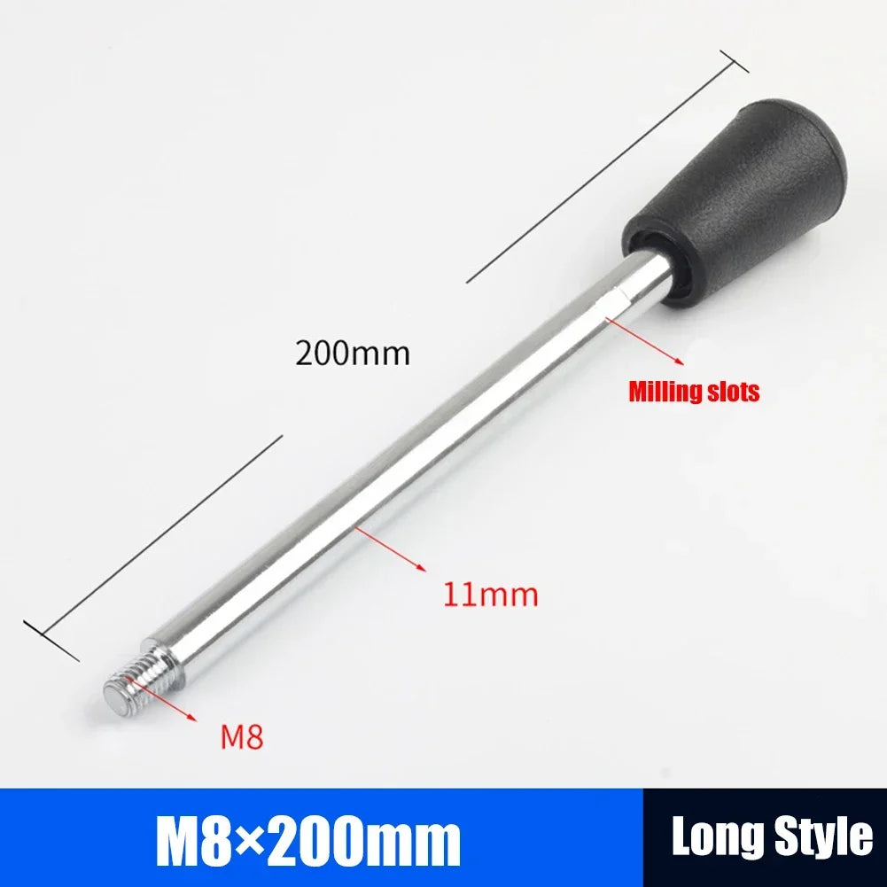 M6-M12 Fixed Long Grip Handle Bakelite Knob Handle Work Rod Machine Tool Work Handle Bar Bench Drill Accessories Oasis Select M8x200mm