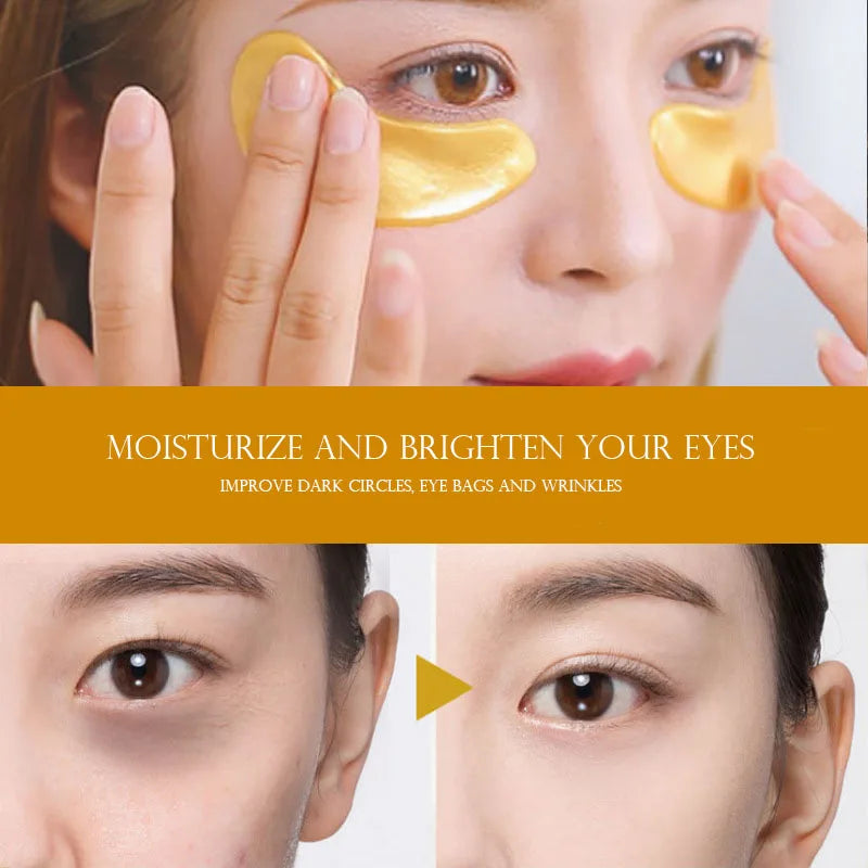 BIOAOUA 50 Pairs Gold Collagen Eye Patches – Dark Circles & Bags Collagen Eye Mask Oasis Select