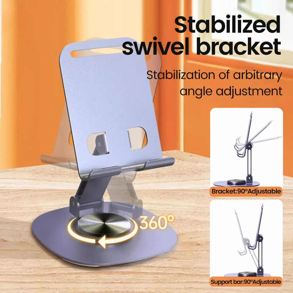 Rotating Table Cell Phone Holder Support Desktop Stand for IPad Samsung IPhone 15 14 13 Mobile Mount Phone Holder Oasis Select