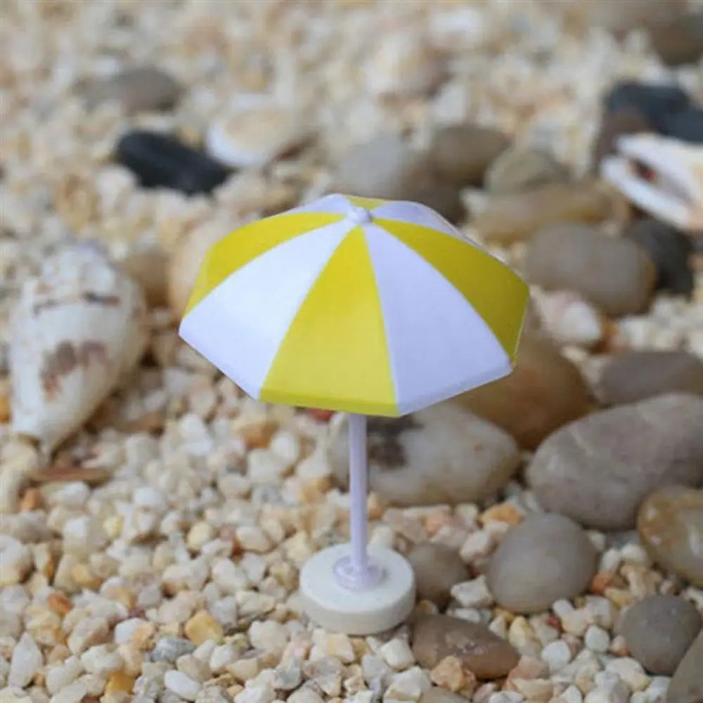 Ornaments Miniature Landscape Dollhouse Bonsai Decor Miniature Figurines Sun Umbrella Beach Seascape Decoration Micro Landscape Oasis Select