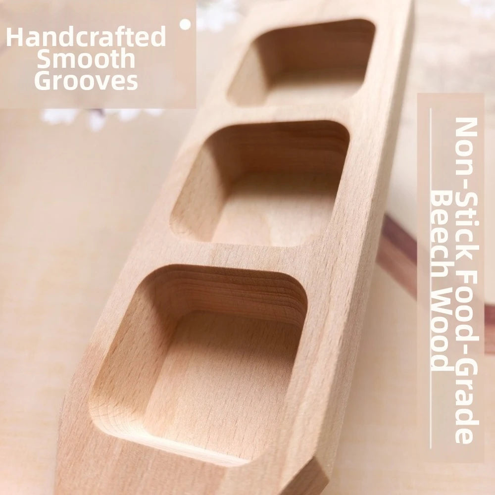 Nut Cookies Mold Non-Stick Wooden Pastry Mold Manual Dough Press Handmade Rice Cake Mold Wood Dessert Mold DIY Oasis Select