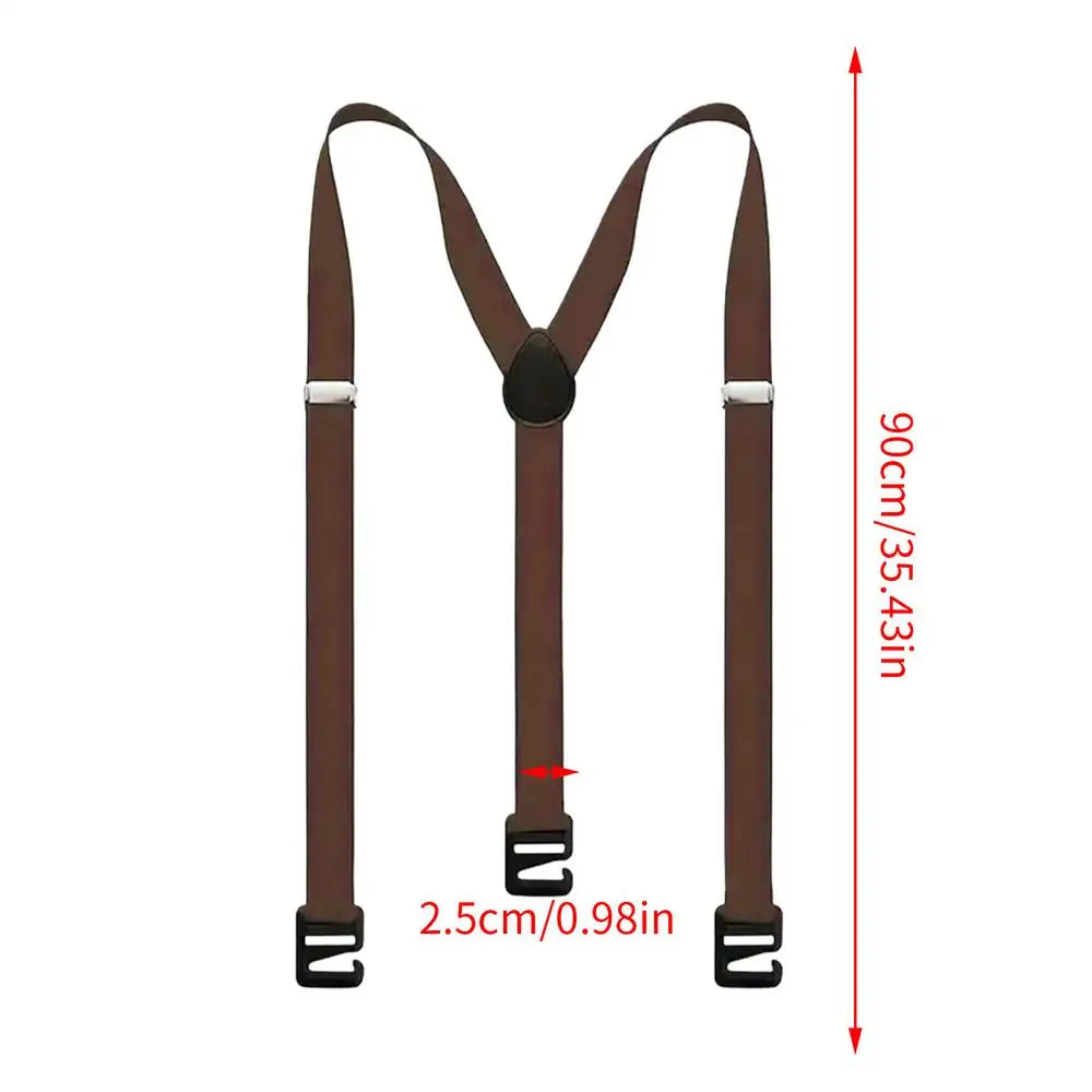 Heavy Duty Suspenders for Men Y-Back Hidden Suspenders Adjustable Fashion Casual Suspenders Pants Braces Y-Back Invisible Belt Oasis Select Coffee