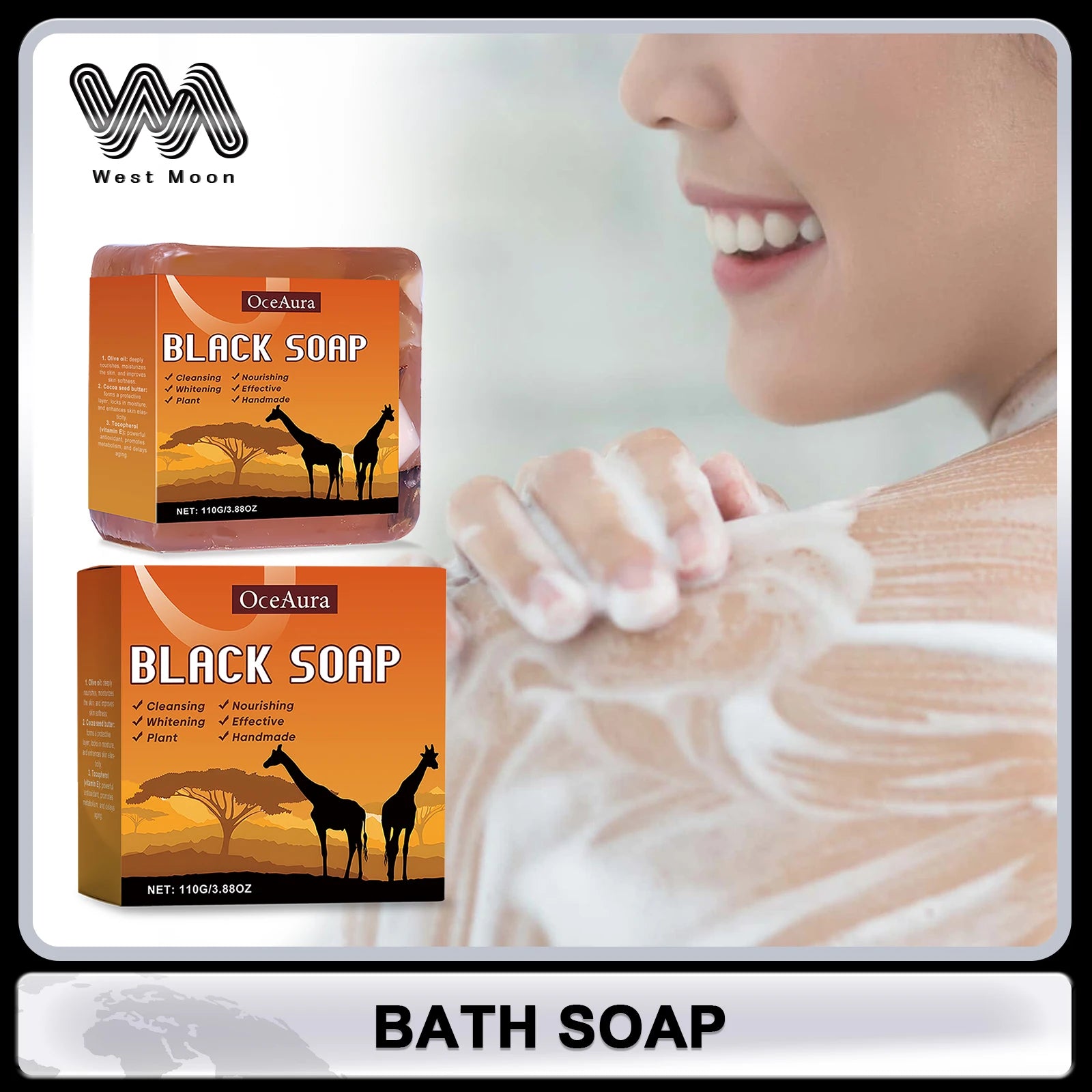 OceAura Brightening Bath Soap – Cleanse, Nourish & Glow 110g