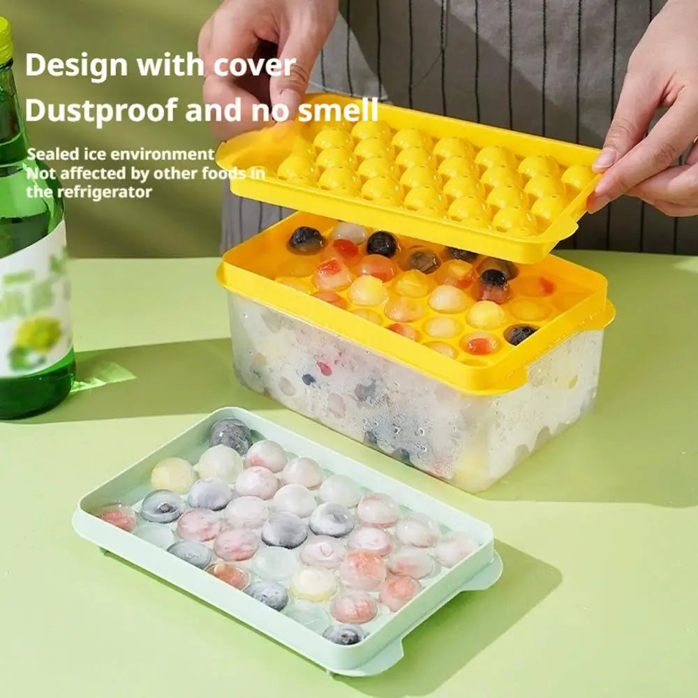 3-Piece Food Grade Ice Cube Tray Set with Storage Container