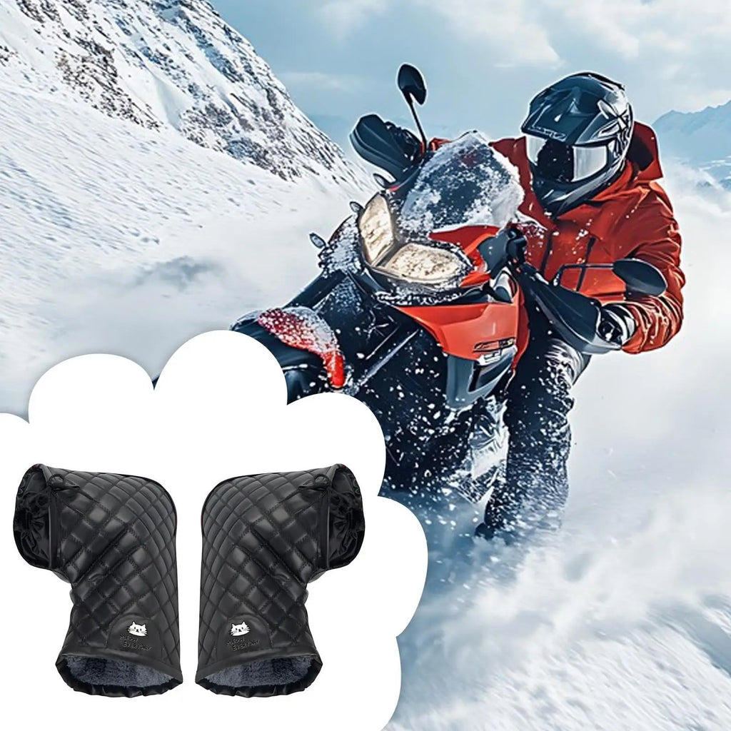 Handlebar Gloves Winter Waterproof Hand Muffs Waterproof Warm Handlebar Gloves for Cold Weather Men Women Motorcycle Riding Road Oasis Select