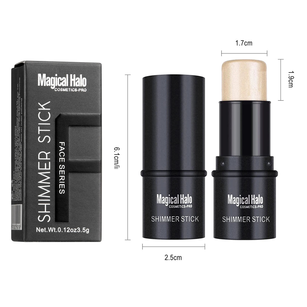 QiBest 2-Color Highlighter & Contour Stick | Shimmer Bronzer