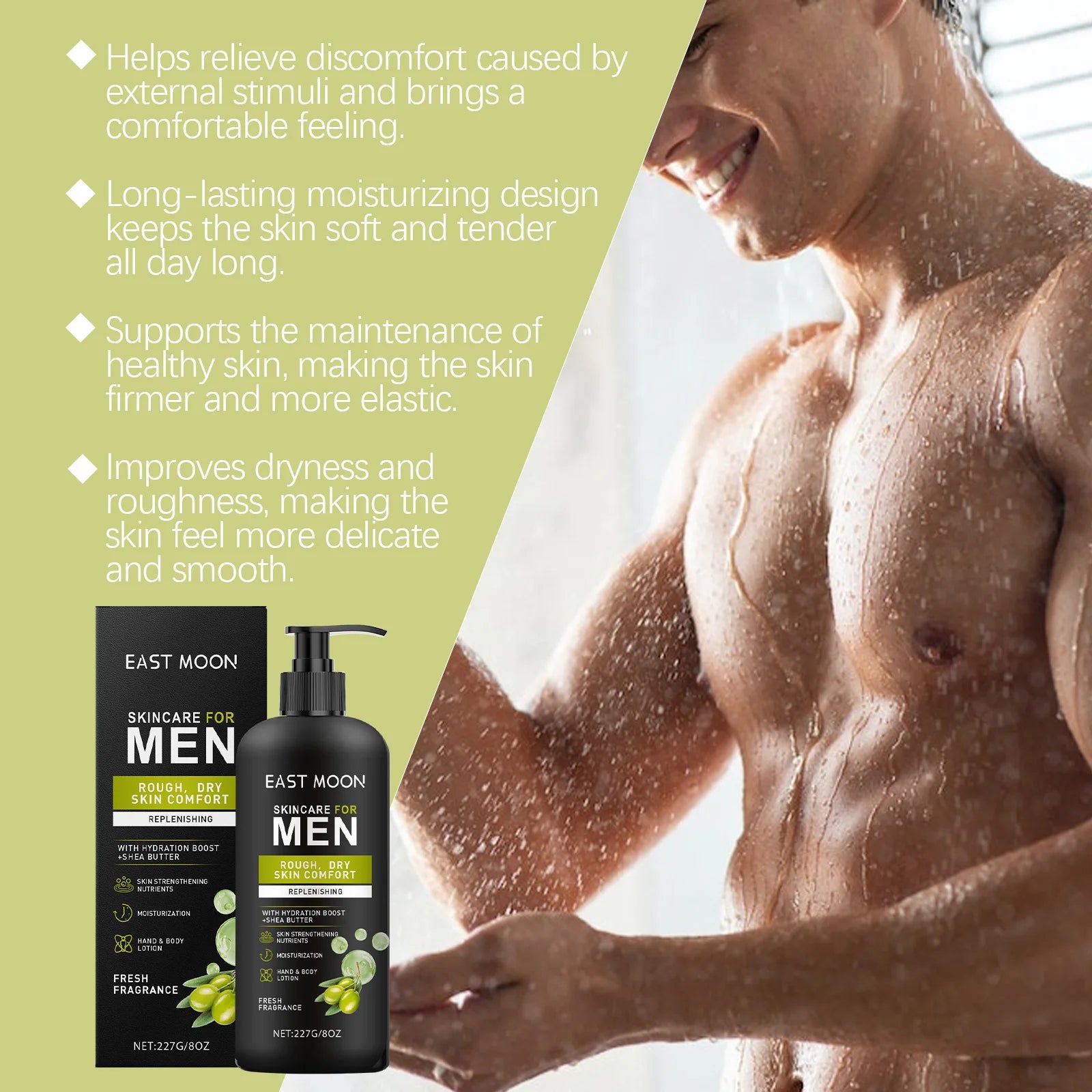 East Moon Men's Body Lotion – Moisturizing Nourishing Cream Men's Body Cream Oasis Select