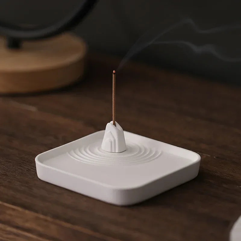 New Chinese Gypsum Incense Wire Incense Burner Accessories Zen White Creative Incense Burner Decoration Oasis Select