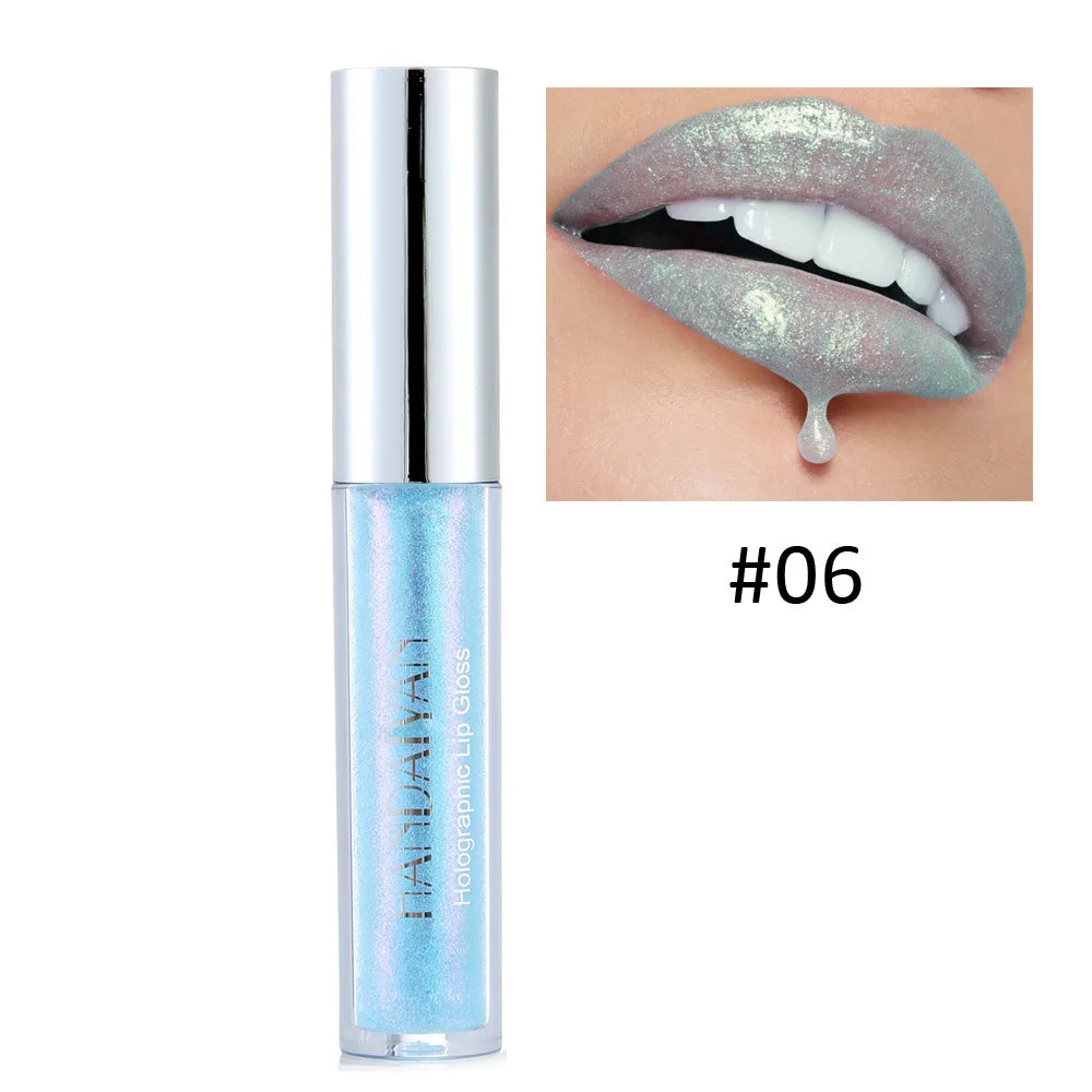 Handaiyan Glitter Lip Gloss – Waterproof Shimmer 6 Shades