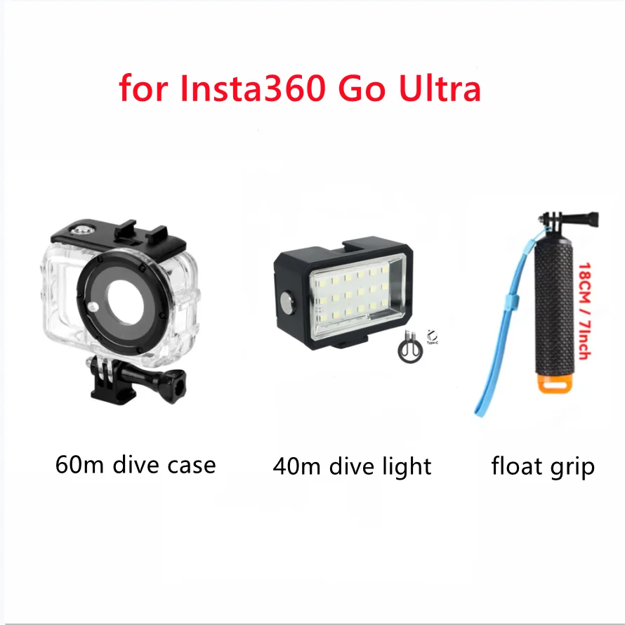 50m Waterproof Dive Case for Insta360 GO Ultra | Protective Shell
