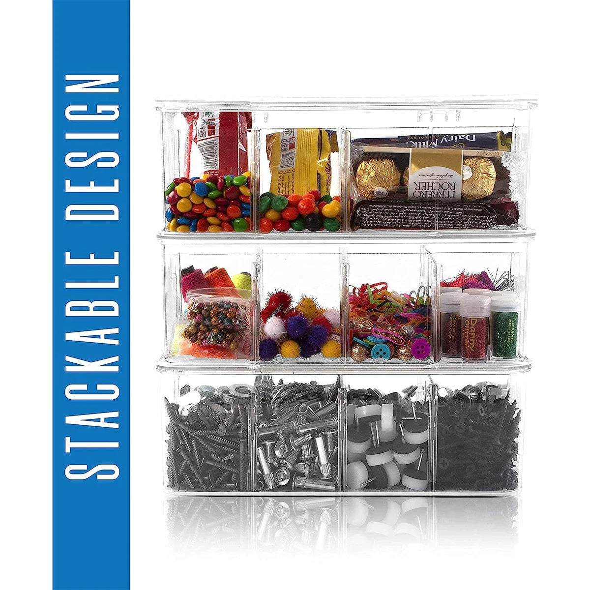 Tea Bag Storage Box Office Multi-function Storage Box Acrylic Seal with Lid Dustproof Storage Tank Coffee Sugar Compartment Box Oasis Select