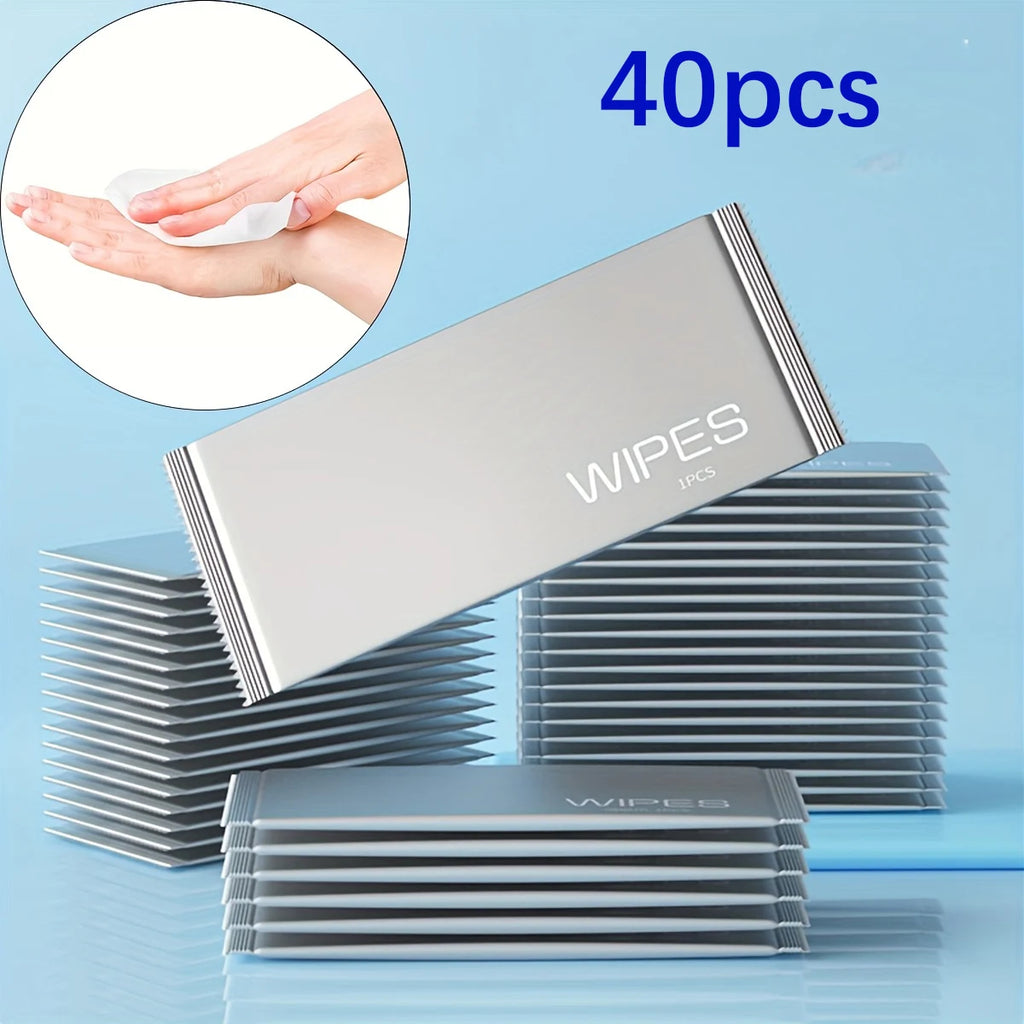 20pcs individually wrapped wipes, disposable, portable wipes, travel, camping, fitness, toilet Oasis Select 40pcs