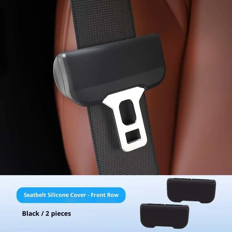 1/2Pcs Car Seatbelt Buckle Covers, Silicone Anti-scratch Guard, Auto Interior Accessories Oasis Select Black 2PCS