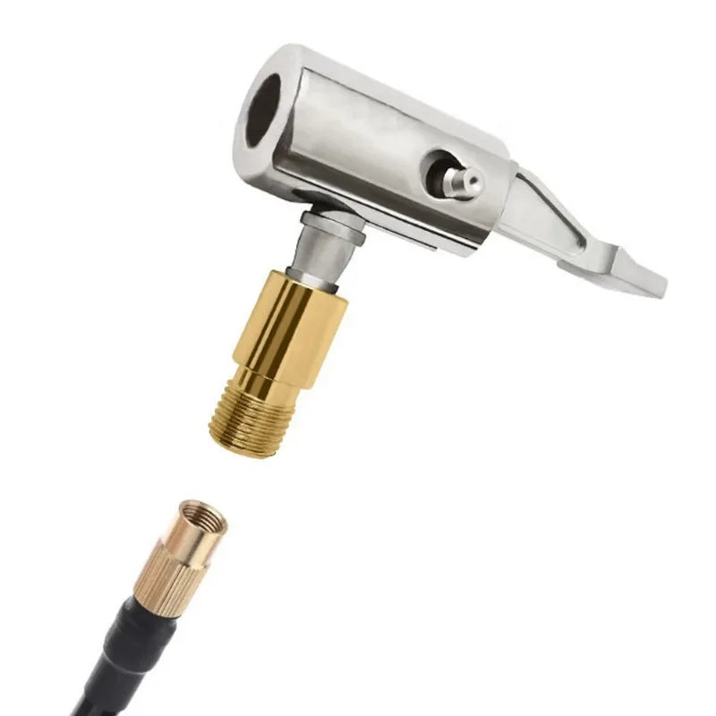 Portable Inflatable Pump Connector for Car Tire Air Chuck Compressor Can Be Deflated Valve Adapter Tire Inflator Tire Chuck Oasis Select