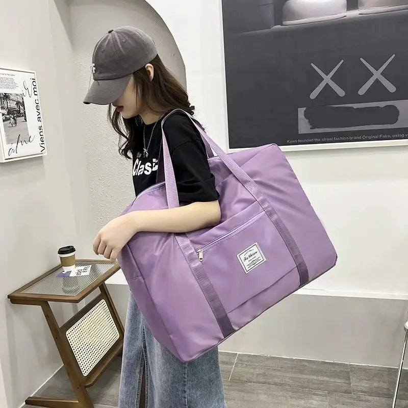 Large Capacity Functional Portable Nylon Moving Storage Bag Folding Luggage Bag Aircraft BagMulti Travel Bag Shoulder Bag Oasis Select