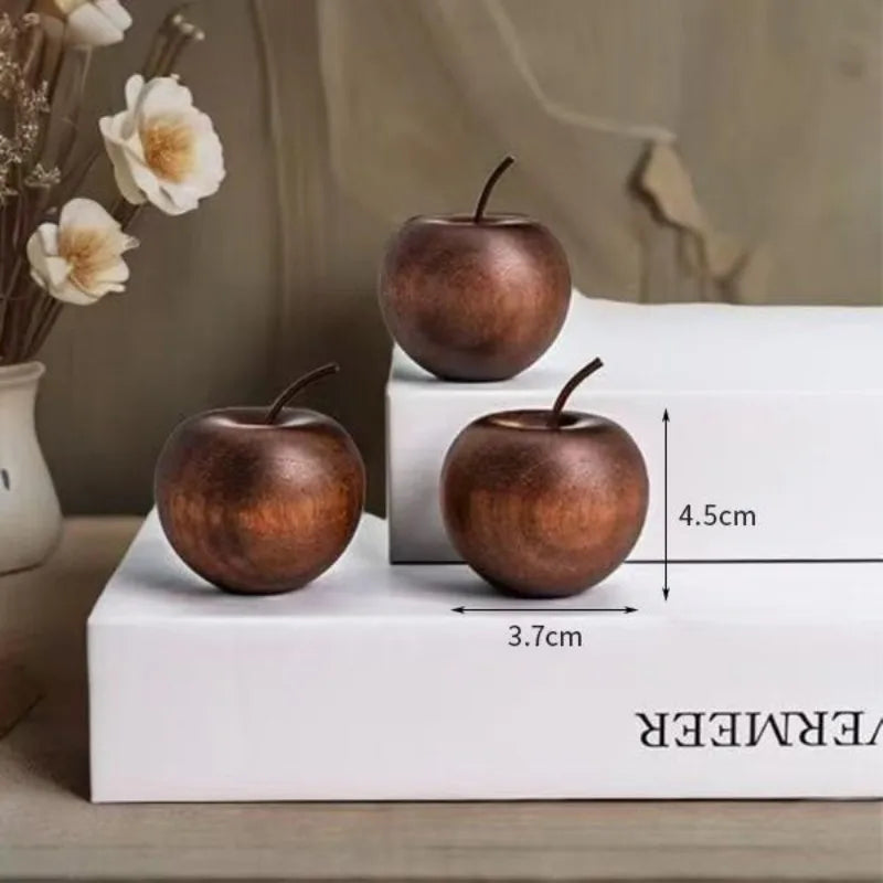 Wooden Oil Diffuser with Essential Oil Set，2pcs Apple Style+2pc Sphere+2 Bottles Essential Oil,for Bedroom Living Room Car Decor Oasis Select