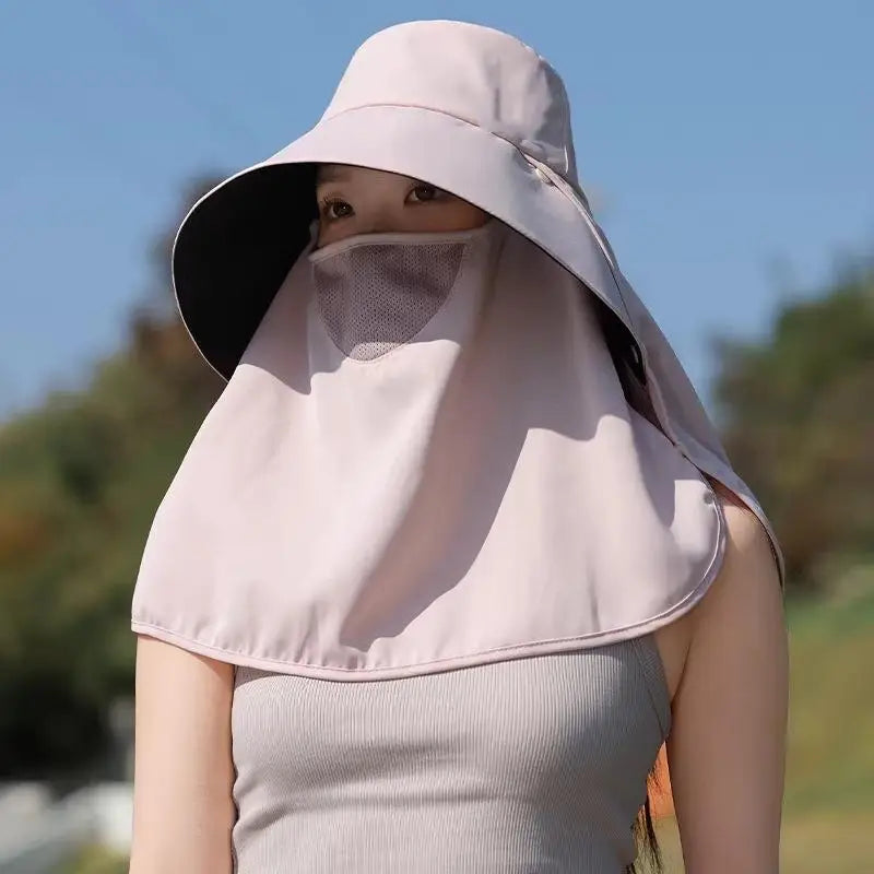 Wide Brim Sunscreen Fisherman Hat for Women Men Outdoor Lightweight UV Protection Sun Hat Breathable Summer Beach Accessory Oasis Select Pink