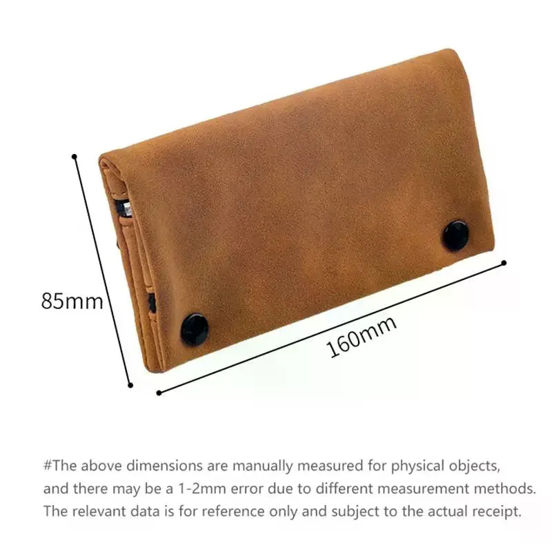 Frosted Leather Hand Cigarette Bag Foldable Storage Bag Handmade Tobacco Lighter Pouch Multifunctional Tobacco Moisturizing Bag Oasis Select