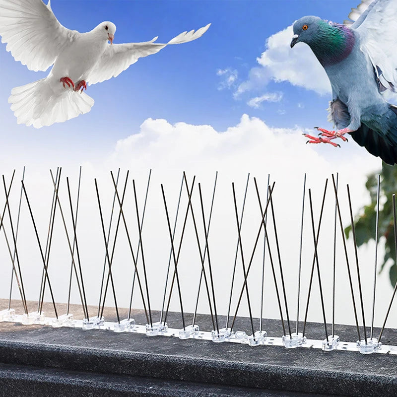 1PC 25cm Stainless Steel Balcony Anti-bird Repellent Thorn Nail Kit Pigeon Spikes And Bird Repeller Deterrent Pest Control Oasis Select
