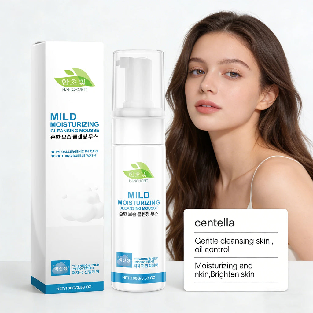 Gentle Moisturizing Cleansing Mousse Centella Face Wash Oil Control Cleansing Pores Shrinking Nourishing Repairing Foam Cleanser Oasis Select