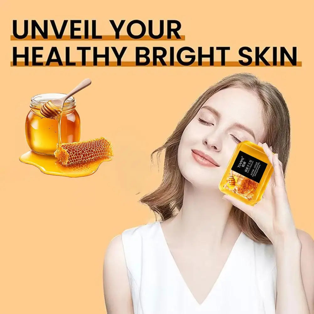 honey soap, deep cleaning, hydrating and moisturizing, softens rough skin, smoothes skin,easy to carry for outdoor travel 1PCS Oasis Select