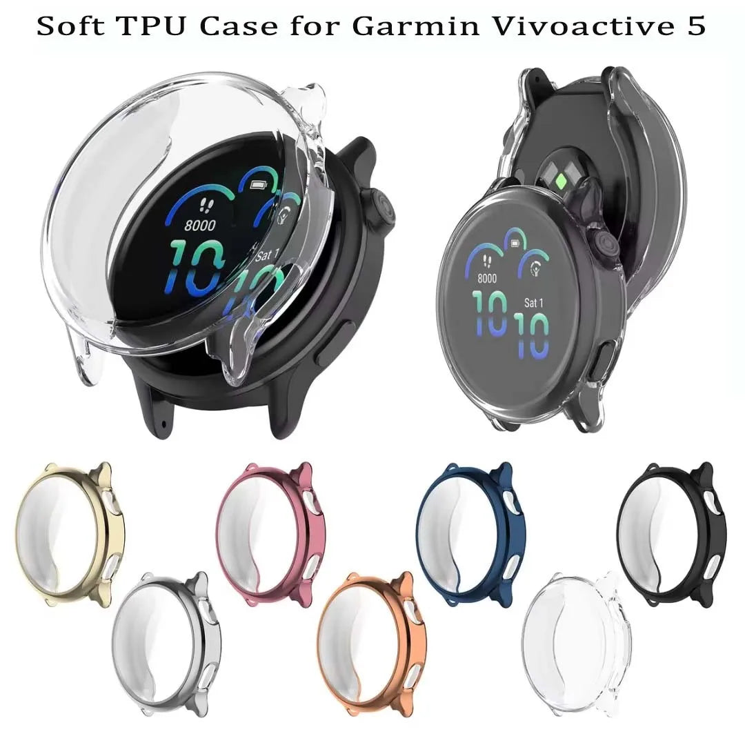 TPU Protective Bumper Case Cover for Garmin Vivoactive 5 Smartwatch Case Oasis Select