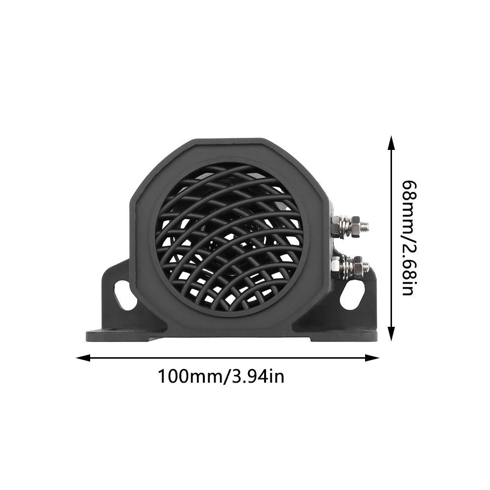105dB Decibel Backup Siren Beeper Buzzer Sound Warning Alarm 12V 24V-80V Car Truck Vehicle Horn For Vehicle Reversing Reminders Oasis Select
