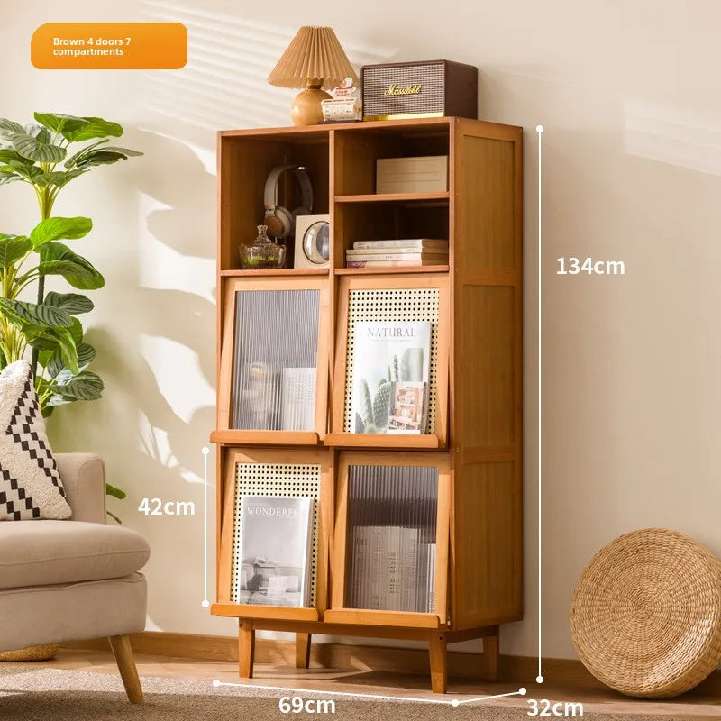 Medieval magazine rack Floor-to-ceiling newspaper and newspaper storage rack Children's exchange rack Against the wall Brochure Oasis Select Brown 3-4